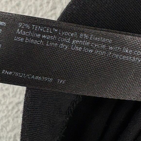 Eileen Fisher Pull On Elastic Waist Pant Size Small Tencel Lyocell Black - Picture 10 of 12